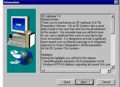 Figure 6. Read the last-minute, release-specific notes on screen during the installation process.
