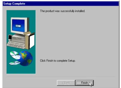 Figure 10. When the 3D Lightyear program has “installed itself” successfully, you see this message.