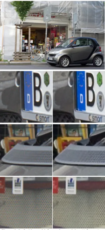Figure 9. “Color Theory”: JPEG from Sony NEX-5  (ISO 3200) on the right versus multi-frame rendering 