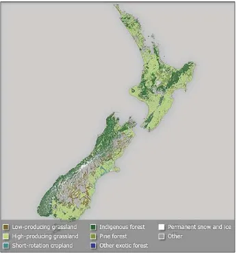 Figure 1-1: North island land uses (Gillingham, 2009). 