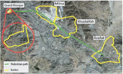 Figure 5.1: Pilgrimage sites borders [37] 
