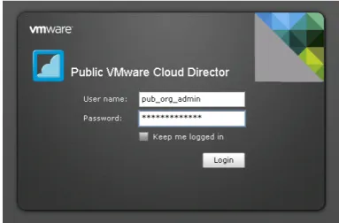 Figure 3   Logon page of the VMware Public Cloud Director