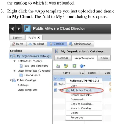 Figure 6  Right-click menu from the Catalog tab