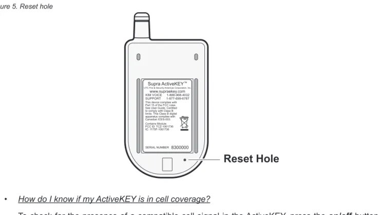 Figure 5. Reset hole