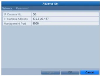 Figure	2.	20 Network	Configuration	of	the	Camera	 2.  You can edit the network information and the password of the camera