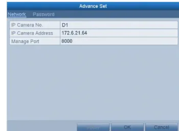 Figure 1.5 Network Configuration of the Camera 2. You can edit the network information and the password of the camera.