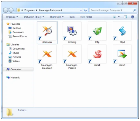 Figure 1: Xmanager Folder 