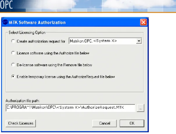 Figure 1 - MTK Software Authorization Window 