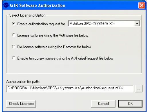 Figure 5 - MTK Software Authorization - Create Authorization Request Option 