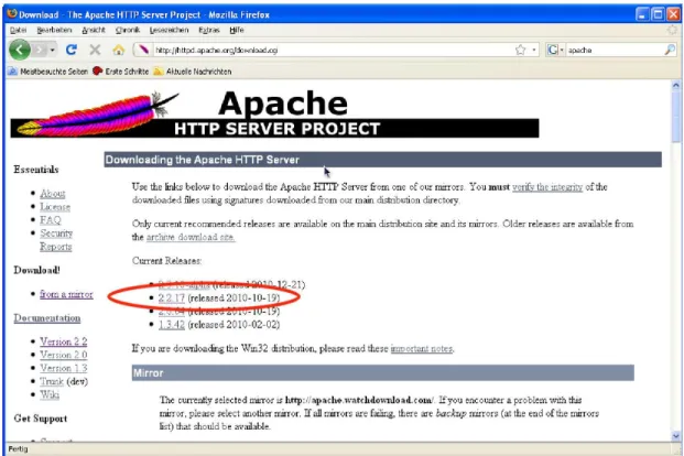 Figure 1: Apache Download Page