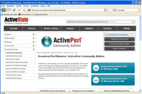 Figure 5: ActivePerl Download