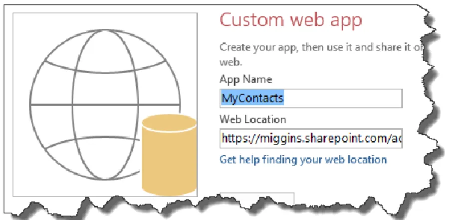 Figure 4 – click on the extremely intrusive Custom web app icon 