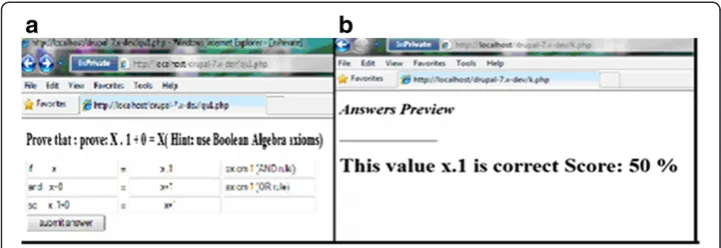 Figure 8 The student’s incomplete answer in part a and the student’s score in part b.
