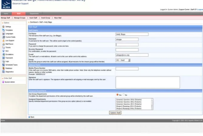 Figure 5. Reset staff password 