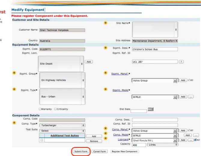 Figure 8 Modify Equipment – Details Saved