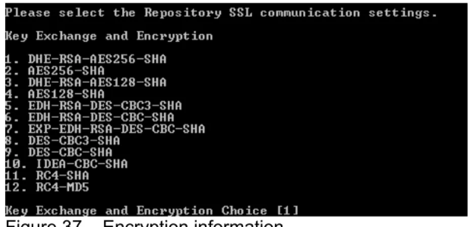 Figure 37 – Encryption information    
