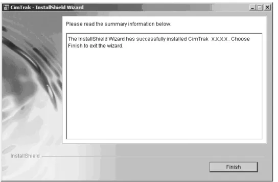 Figure 59 – Summary Information Screen  Click “Finish” to complete the installation. 
