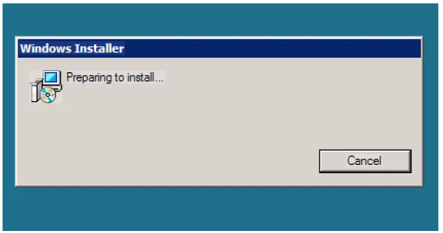 Figure 5 Windows Installer preparing to install the XIV MSCS Agent 