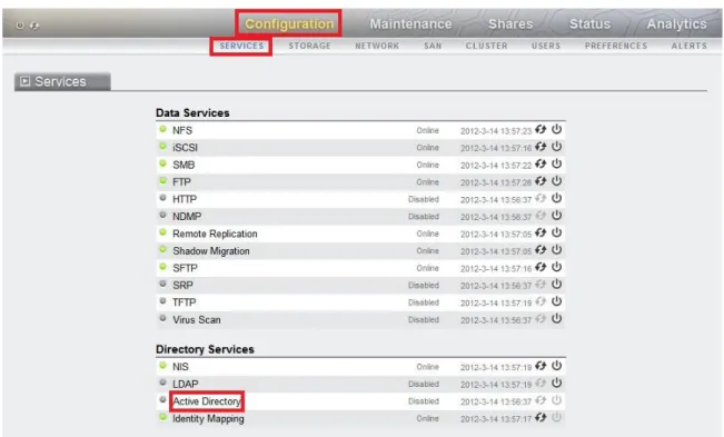 Figure 10. Configuring Directory Services for Active Directory 