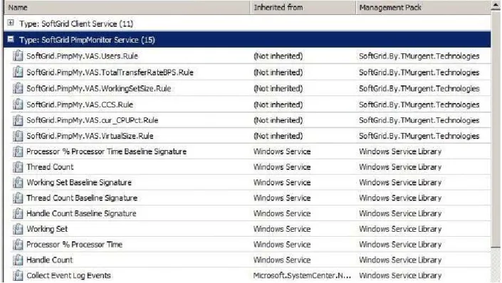 Figure 11 – Rules for the PimpMonitor Service 