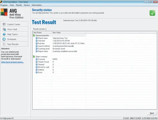 FIGURE A-21:  Completed antivirus scan