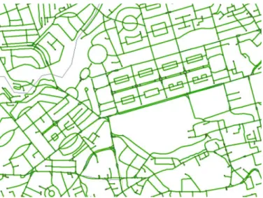 Fig. 1. Part of the road network for Edinburgh (Copyright: Ordnance Survey).