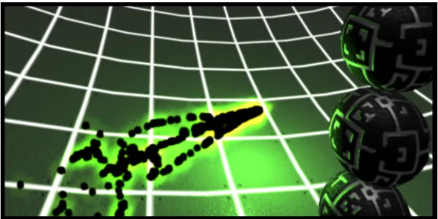 Figure 6: A ghost flying inside the sphere arena
