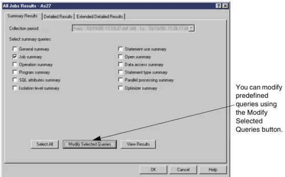 Figure 6. Predefined DB Monitor reports in Operations Navigator