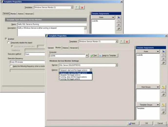 Figure 8: Examples of Server Manager’s template technology