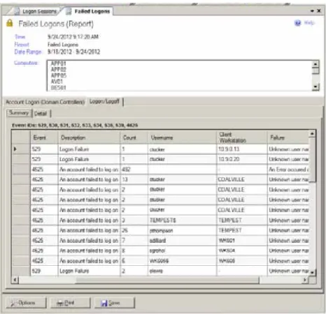 Figure 12: Reporting with Server Manager is as easy as creating a filter