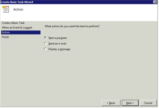 Figure 3: Event Forwarding Subscription PropertiesFigure 2: Attaching a Task to an Event