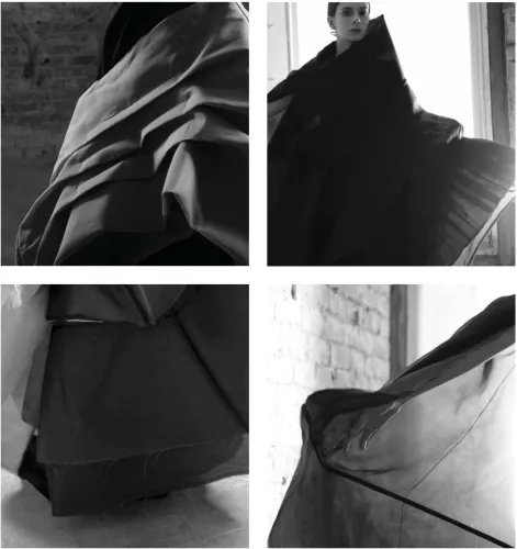 Figure 30 (top left) Final Design 1 - Pleated ‘kick out’ section. Image: Ted Whitaker, Courtesy of Amelia Hope