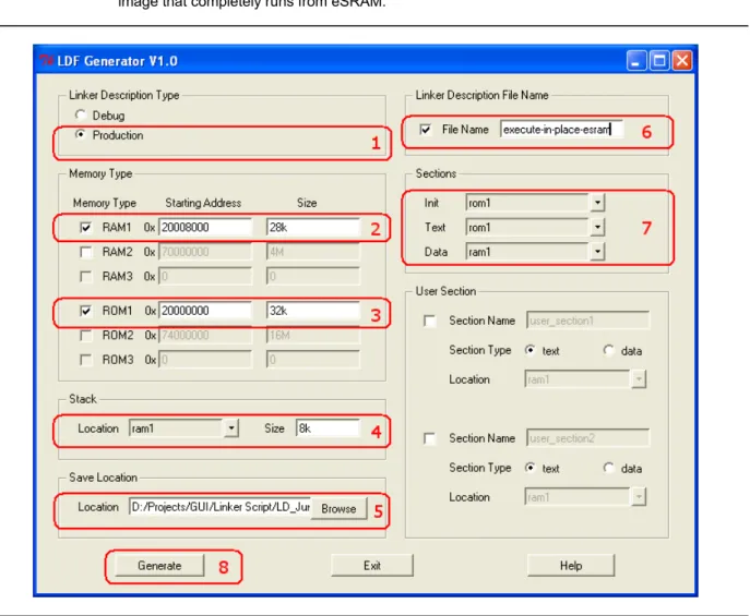 Figure 9 • LDF Generator With Options Selected for Production Mode Image Only Running From eSRAM