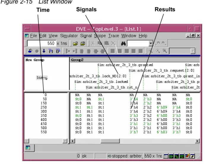 Figure 2-15  List Window
