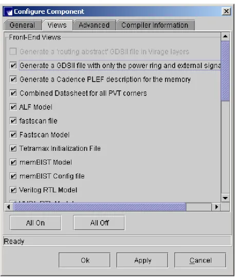 Figure 2-6 Configure Component Dialog - Views Tab