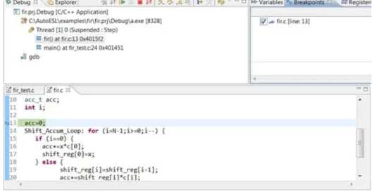 Figure 1-16: Debug in the FIR Design
