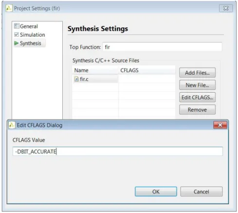Figure 1-36: CFLAGS Settings Dialog Box