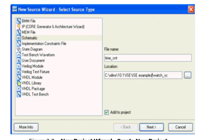 Figure 3-3: New Project Wizard - Device PropertiesFigure 3-2: New Project Wizard - Create New Project