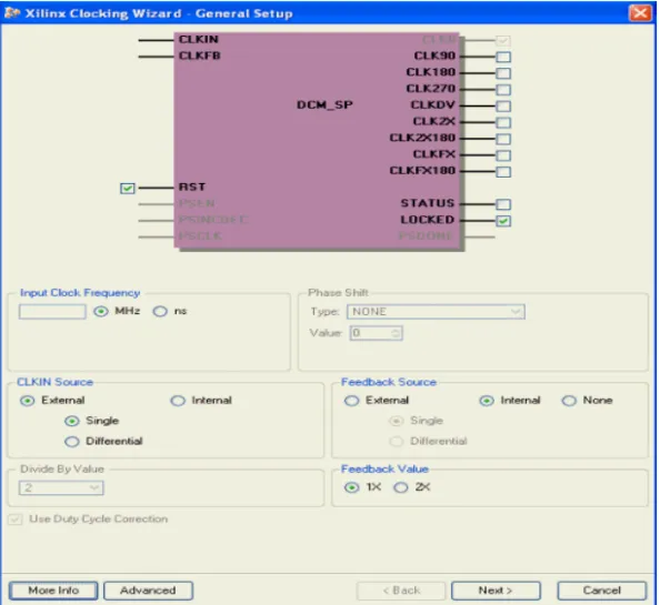 Figure 3-30: Xilinx Clocking Wizard - General Setup