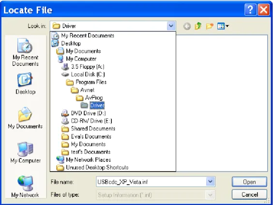 Figure 12 – Hardware Wizard Locate File Dialog