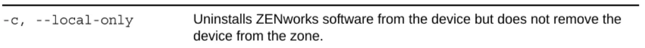 Table 6-1    Uninstallation Options