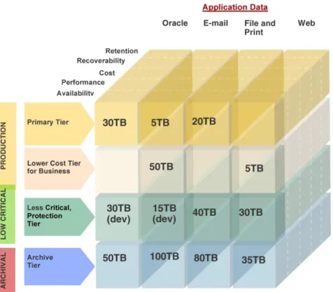 Figure 3. Storage Mapped for Each Application from the Appropriate Tiers