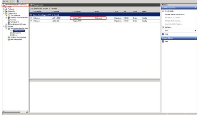Figure 3-5.  LUN and Host Mapping: Storage Manager for SANs View 