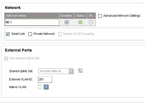 Figure 7 – BE-1 Ethernet network properties page  