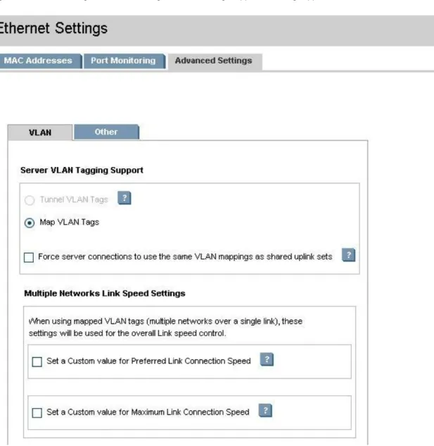 Figure 5 – Ethernet Settings, Advanced Settings tab for enabling mapped VLAN tag support 