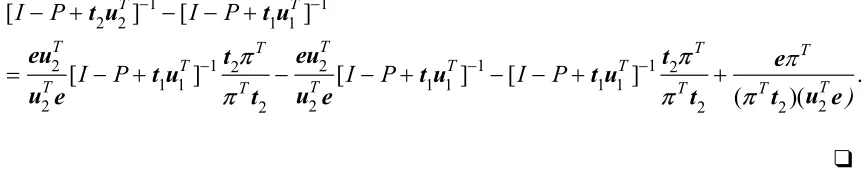 Table 2: Row and column properties of g-inverses 