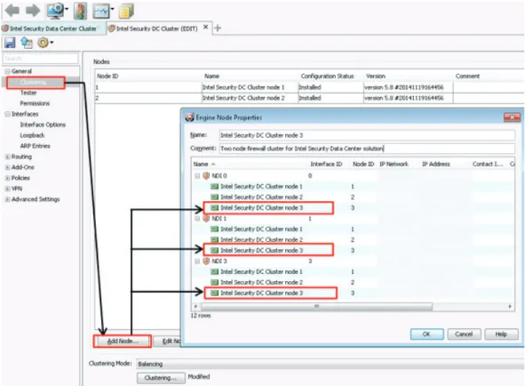 Figure 9 shows the ability to add a McAfee NGFW node to an existing cluster.