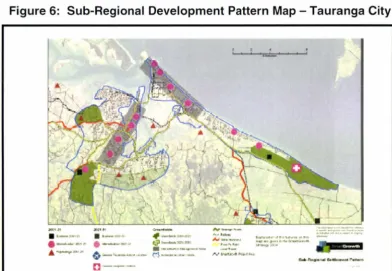 Figure 6: Sub-Regional Development Pattern Map - Tauranga City 