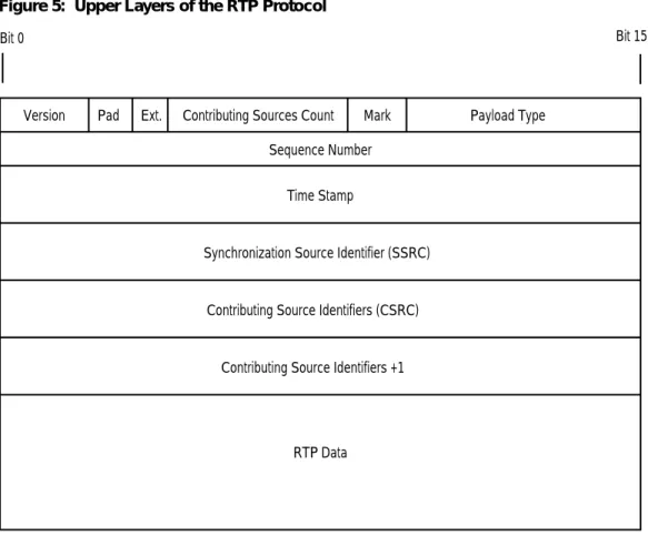 Figure 5:  Upper Layers of the RTP Protocol