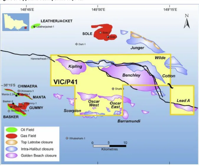 Figure 3. Gippsland Basin permit Vic/P41. 